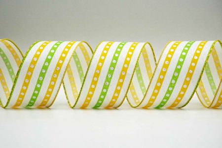 Spring Bicolor Stripe & Dot Ribbon - Spring Bicolor Stripe & Dot Ribbon